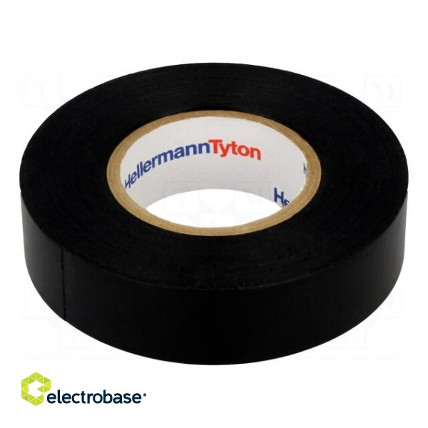 Tape: electrical insulating | W: 19mm | L: 20m | Thk: 0.18mm | black