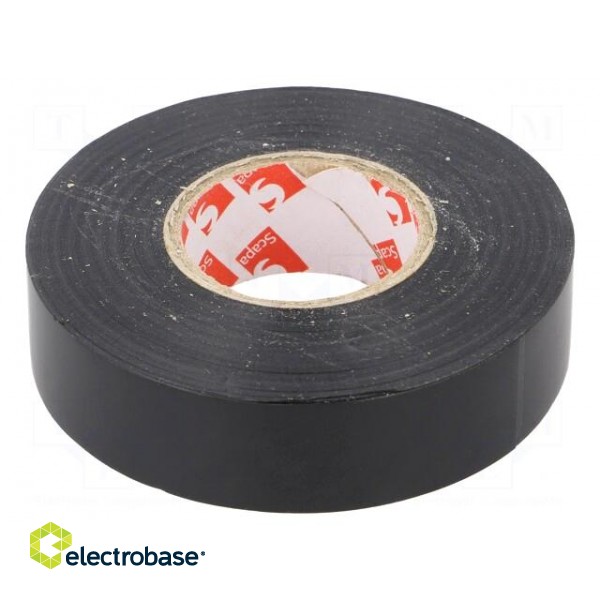 Tape: electrical insulating | W: 19mm | L: 20m | Thk: 0.18mm | black