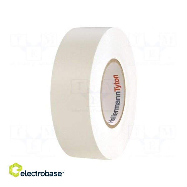 Tape: electrical insulating | W: 19mm | L: 20m | Thk: 0.18mm | white