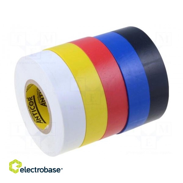 Tape: electrical insulating | W: 19mm | L: 20m | Thk: 0.19mm | PVC film