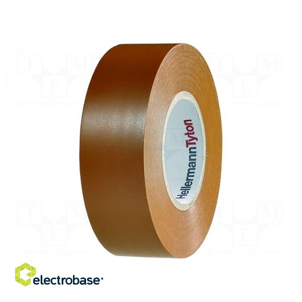 Tape: electrical insulating | W: 19mm | L: 20m | Thk: 0.15mm | brown