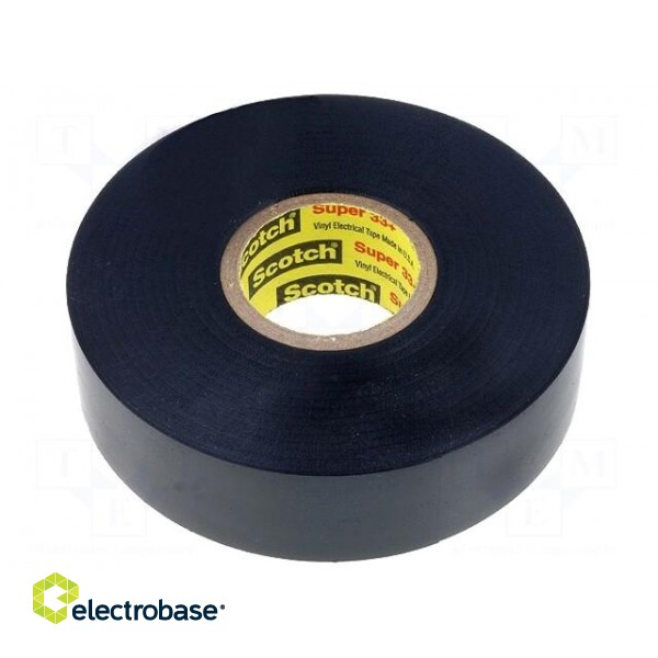 Tape: electrical insulating | W: 19mm | L: 20m | Thk: 0.178mm | black