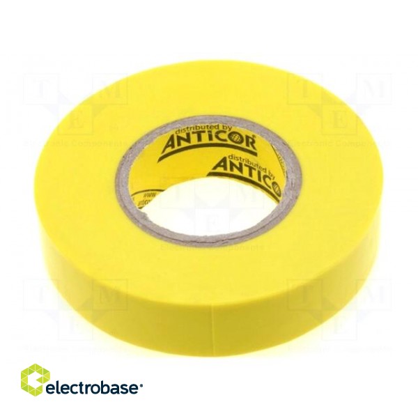 Tape: electrical insulating | W: 19mm | L: 20m | Thk: 0.19mm | yellow