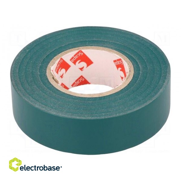 Tape: electrical insulating | W: 19mm | L: 25m | Thk: 0.13mm | green