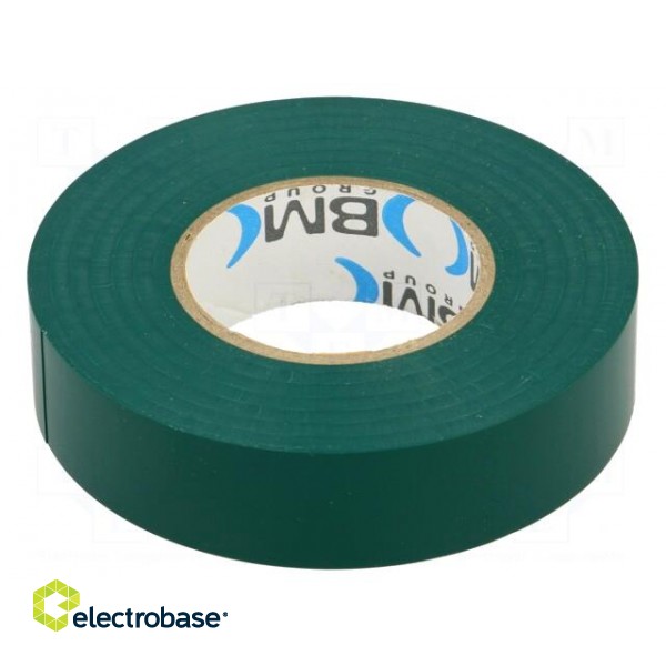 Tape: electrical insulating | W: 19mm | L: 25m | Thk: 0.15mm | green