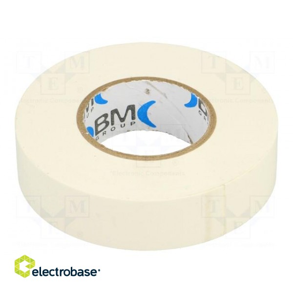 Tape: electrical insulating | W: 19mm | L: 25m | Thk: 0.15mm | white