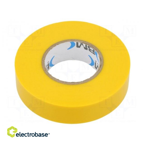 Tape: electrical insulating | W: 19mm | L: 25m | Thk: 0.15mm | yellow