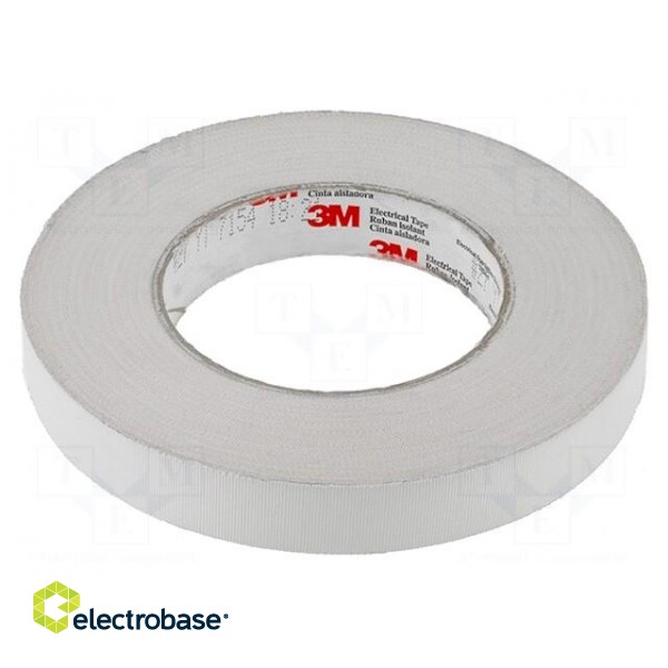 Tape: electrical insulating | W: 19mm | L: 55m | Thk: 177um | white | 5%