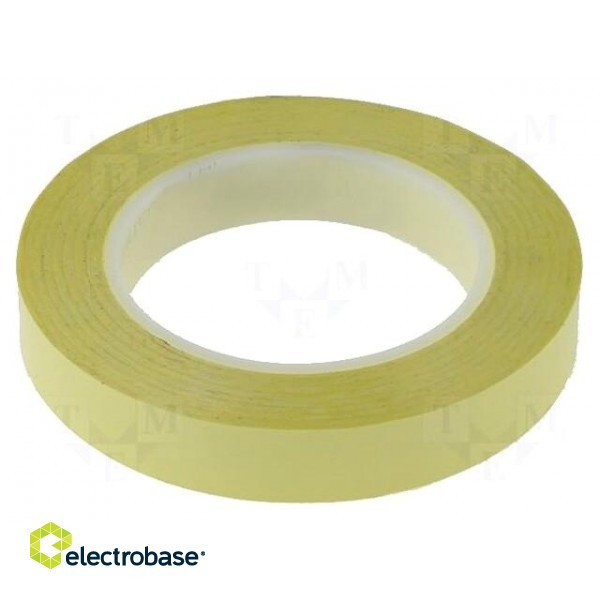 Tape: electrical insulating | W: 19mm | L: 66m | Thk: 0.058mm | yellow