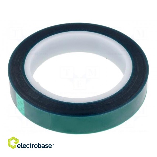 Tape: electrical insulating | W: 19mm | L: 66m | Thk: 0.06mm | green