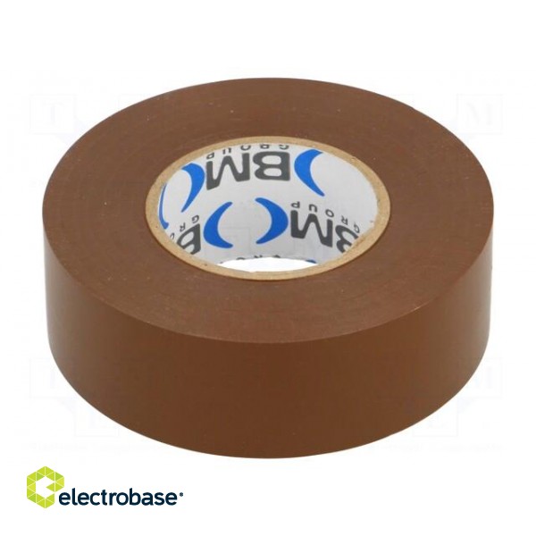 Tape: electrical insulating | W: 25mm | L: 25m | Thk: 0.15mm | brown