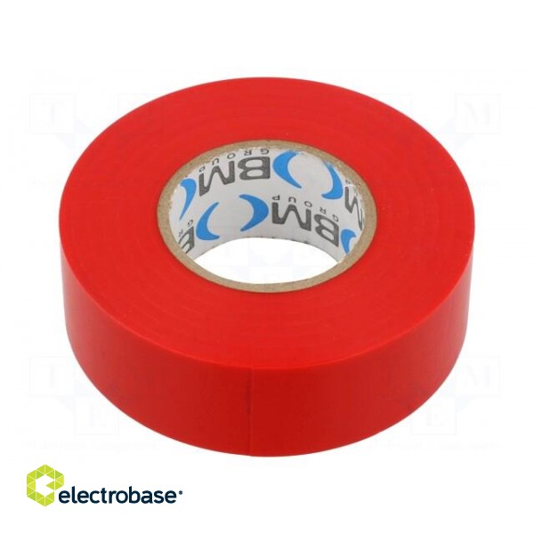 Tape: electrical insulating | W: 25mm | L: 25m | Thk: 0.15mm | red | 200%