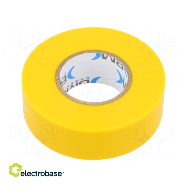 Tape: electrical insulating | W: 25mm | L: 25m | Thk: 0.15mm | yellow