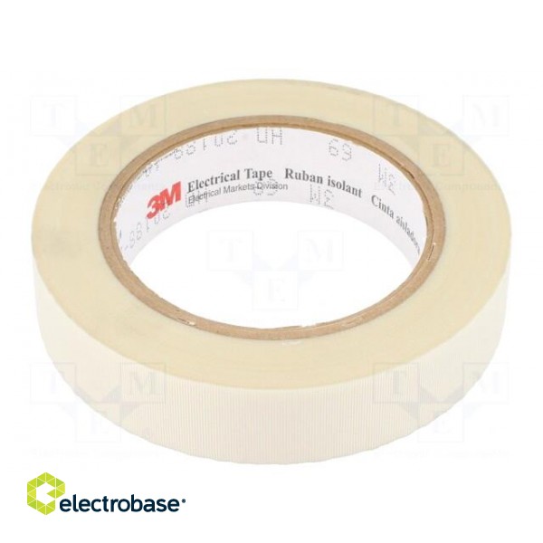 Tape: electrical insulating | W: 25mm | L: 33m | Thk: 177um | white | 5%