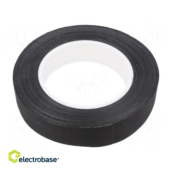 Tape: electrical insulating | W: 25mm | L: 50m | Thk: 165um | black | 5%