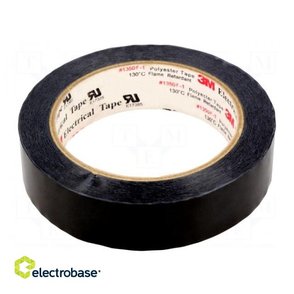 Tape: electrical insulating | W: 25mm | L: 66m | Thk: 63um | black | 100%