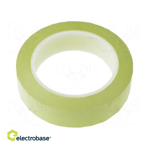 Tape: electrical insulating | W: 25mm | L: 66m | Thk: 63um | yellow | 100%
