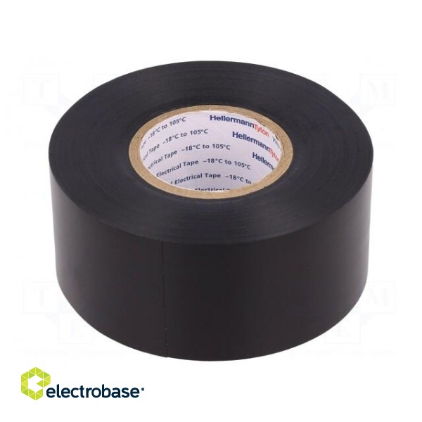 Tape: electrical insulating | W: 38mm | L: 20m | Thk: 0.21mm | black