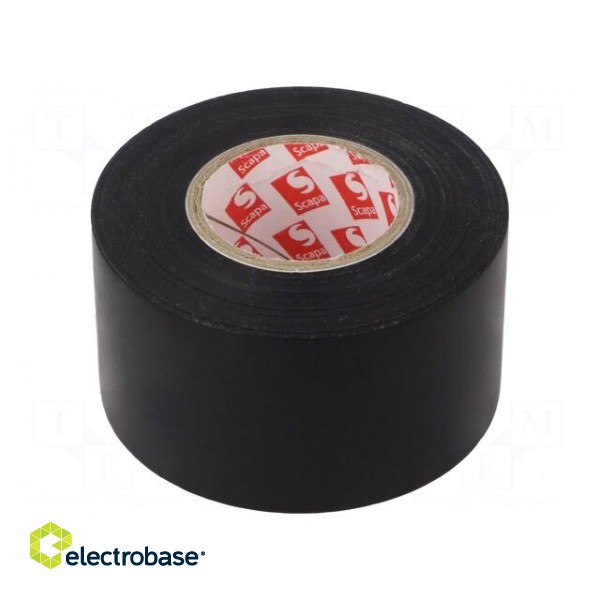 Tape: electrical insulating | W: 38mm | L: 25m | Thk: 0.13mm | black