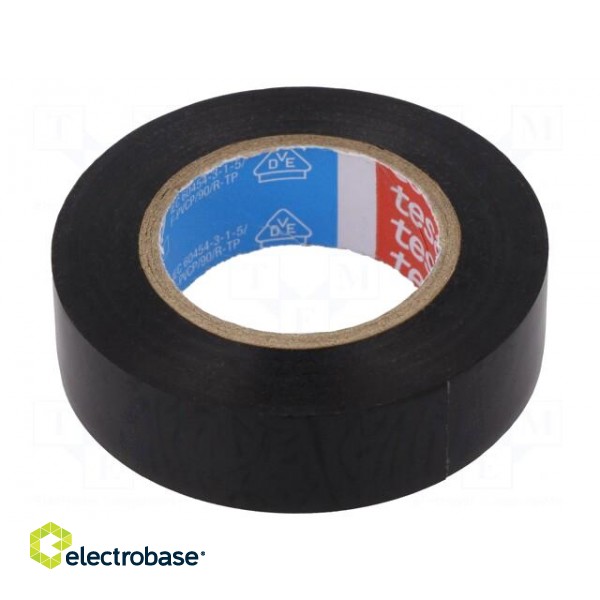 Tape: electrical insulating | W: 19mm | L: 25m | Thk: 0.15mm | black