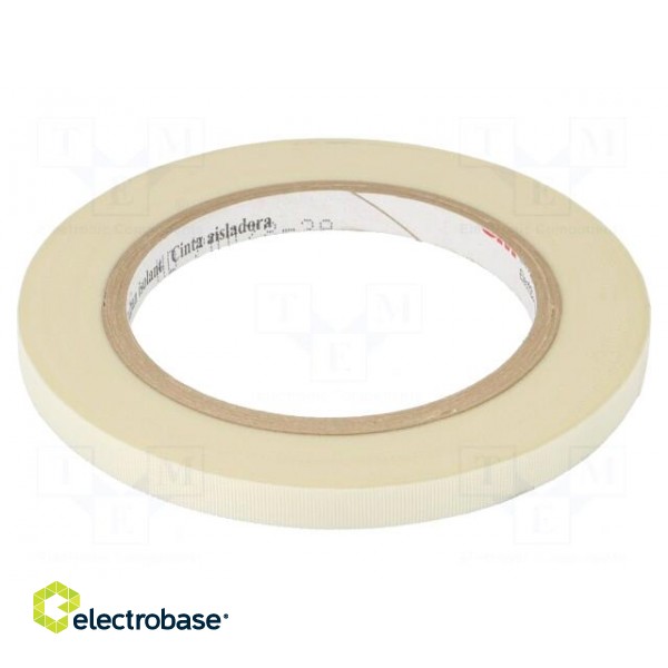 Tape: electrical insulating | W: 9mm | L: 33m | Thk: 177um | white | 5%