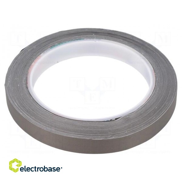 Tape: electrically conductive | W: 12mm | L: 10m | Thk: 0.11mm | grey