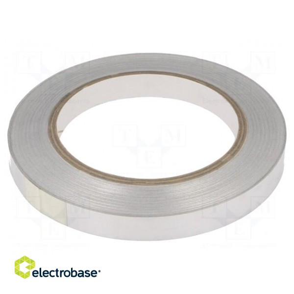 Tape: shielding | W: 12mm | L: 33m | Thk: 40um | acrylic conductive | 6%