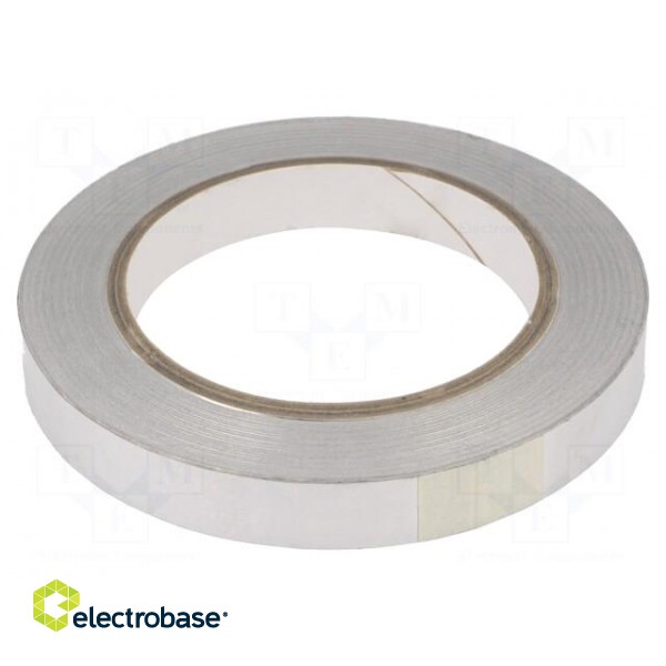 Tape: shielding | W: 15mm | L: 33m | Thk: 0.078mm | acrylic conductive