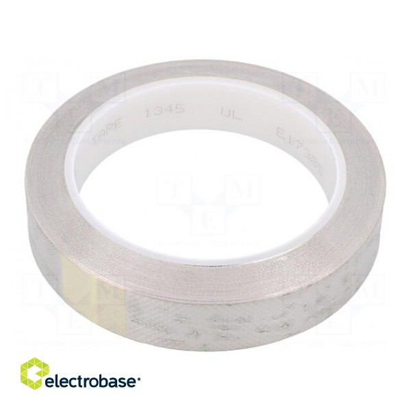 Tape: shielding | W: 19mm | L: 16.5m | Thk: 0.101mm | acrylic | copper