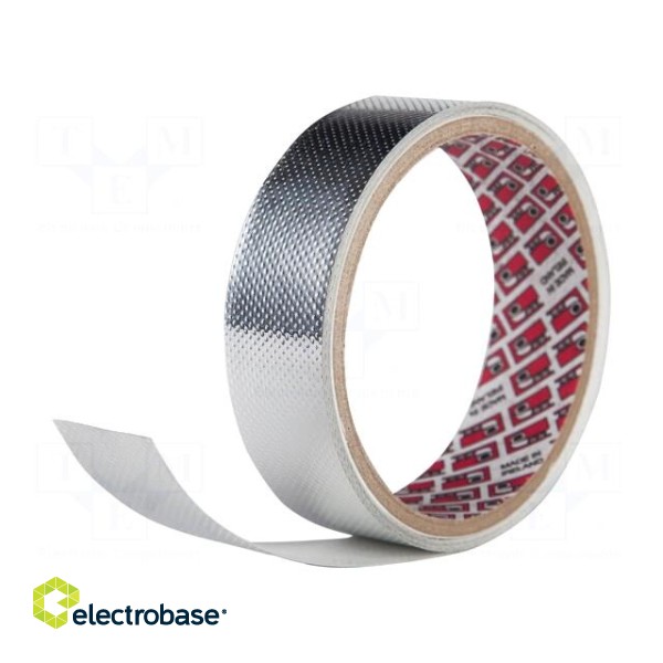 Tape: shielding | W: 25mm | L: 25m | Thk: 0.17mm | acrylic,conductive