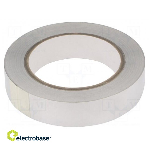 Tape: shielding | W: 25mm | L: 33m | Thk: 40um | acrylic conductive | 6%