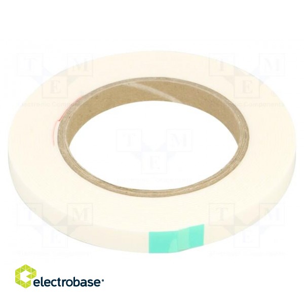 Tape: fixing | W: 12mm | L: 5.5m | Thk: 1mm | two-sided adhesive | white