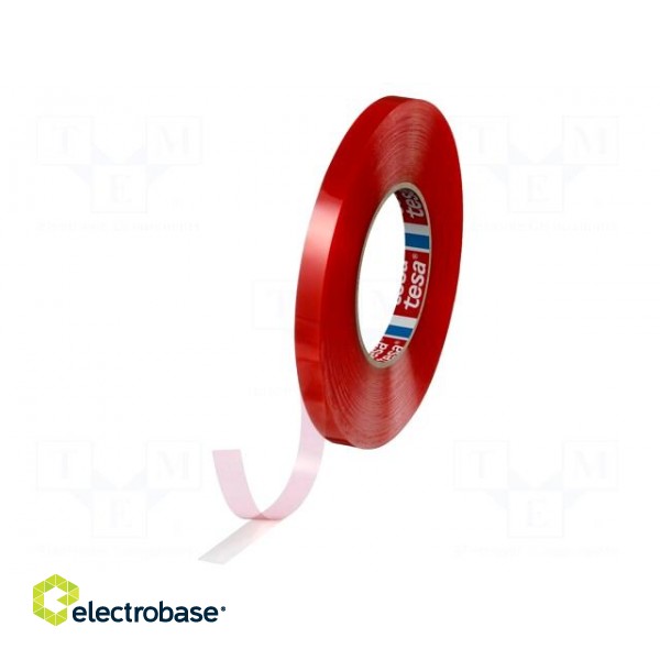 Tape: fixing | W: 12mm | L: 50m | Thk: 0.205mm | double-sided | 100°C | 50%