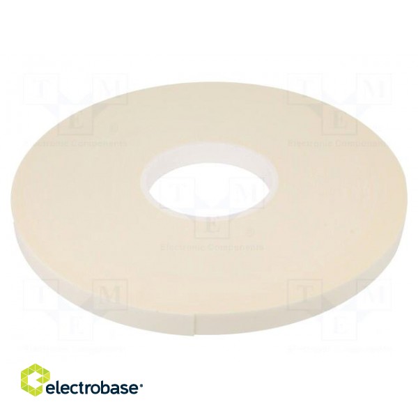 Tape: fixing | W: 15mm | L: 33m | Thk: 1mm | two-sided adhesive | white