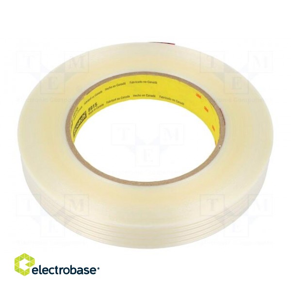 Tape: fixing | W: 18mm | L: 55m | Thk: 0.15mm | synthetic rubber | 3%