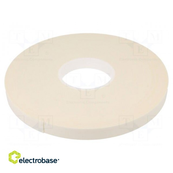 Tape: fixing | W: 19mm | L: 33m | Thk: 1mm | two-sided adhesive | white