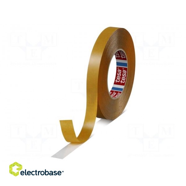 Tape: fixing | W: 19mm | L: 50m | Thk: 0.22mm | double-sided | transparent image 2