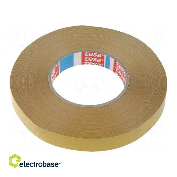 Tape: fixing | W: 19mm | L: 50m | Thk: 225um | double-sided | white | 60°C