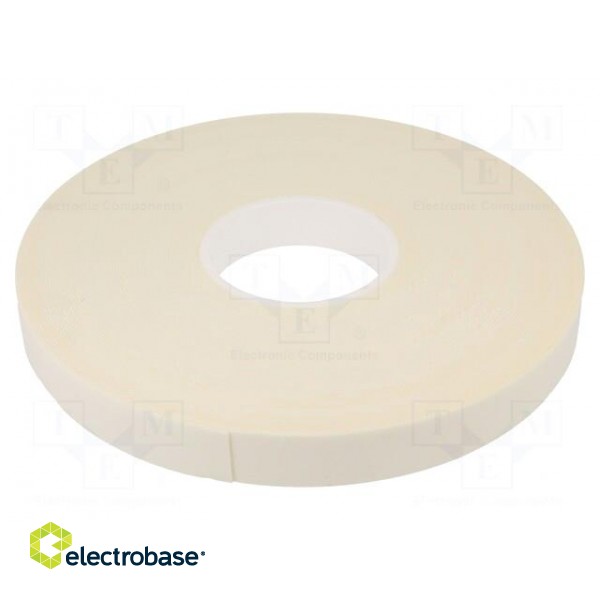 Tape: fixing | W: 25mm | L: 33m | Thk: 1mm | two-sided adhesive | white