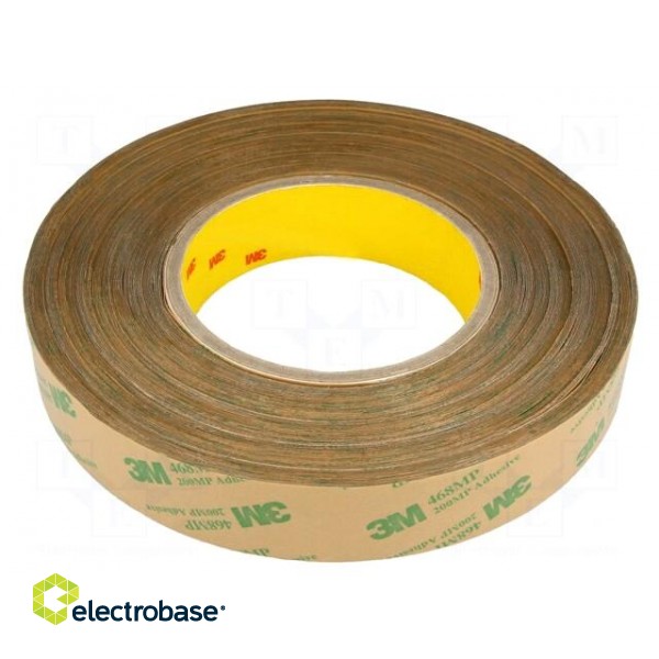 Tape: fixing | W: 25mm | L: 55m | Thk: 0.13mm | double-sided | acrylic
