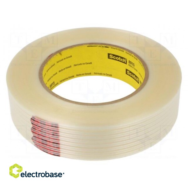 Tape: fixing | W: 30mm | L: 55m | Thk: 0.15mm | synthetic rubber | 3%
