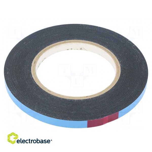 Tape: fixing | W: 9mm | L: 10m | Thk: 0.8mm | two-sided adhesive | acrylic