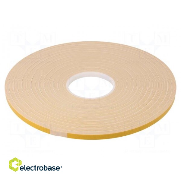 Tape: fixing | W: 9mm | L: 50m | Thk: 1.15mm | double-sided | acrylic | 80°C