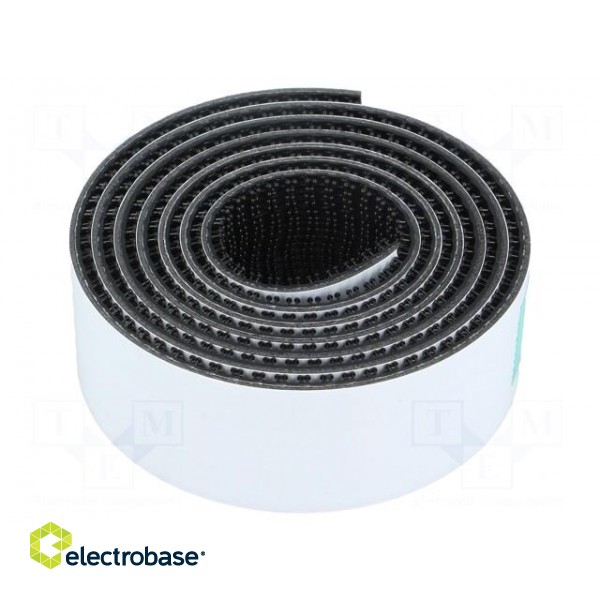 Tape: velcro | W: 25mm | L: 1m | Thk: 5.8mm | rubber | black | -30÷50°C