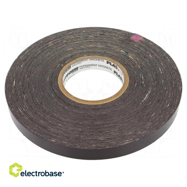 Tape: magnetic | W: 19mm | L: 30m | Thk: 0.84mm | acrylic | brown