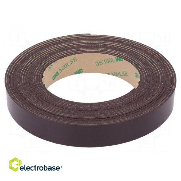 Tape: magnetic | W: 19mm | L: 5m | Thk: 1.55mm | rubber