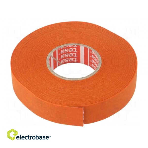 Fabric tape | PET wool | W: 19mm | L: 25m | orange