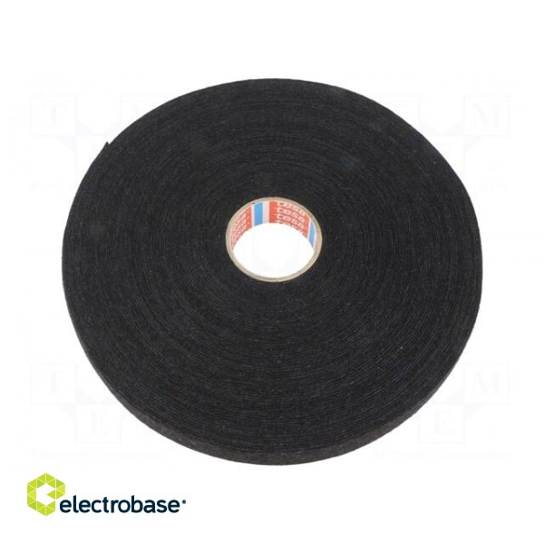 Tape: textile | W: 25mm | L: 7.5m | Thk: 860um | Automotive | rubber | black