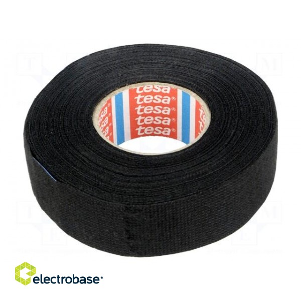 Fabric tape | PET wool | W: 25mm | L: 15m | black