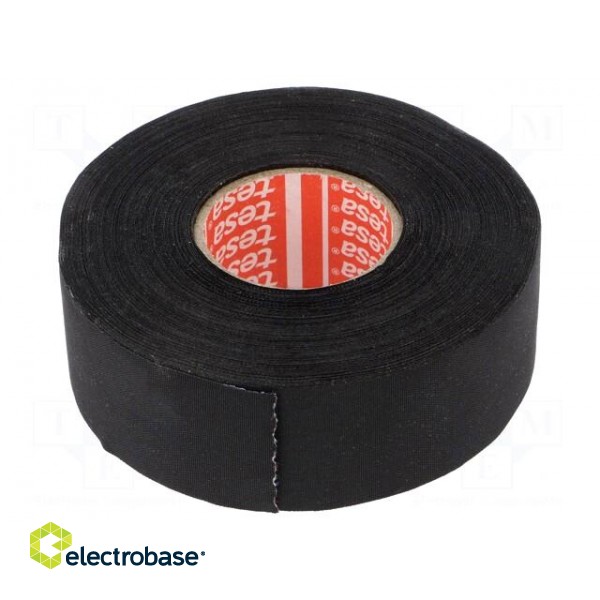 Fabric tape | PET wool | W: 32mm | L: 25m | black
